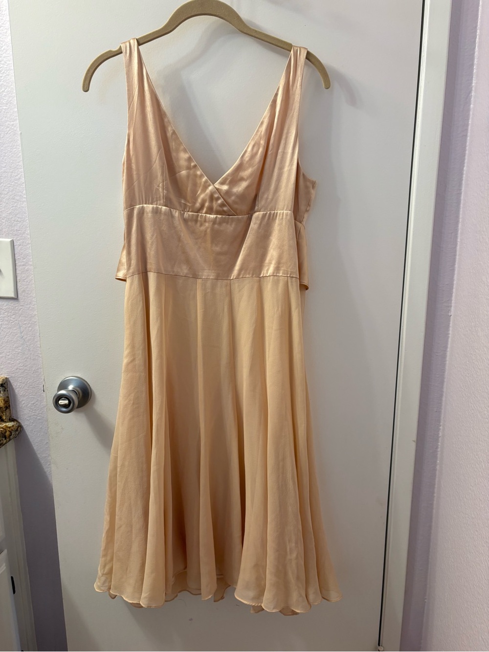 Maggie London 100% Silk Chiffon Dress Sz 10 Y2K 90s Cottagecore - Picture 6 of 9